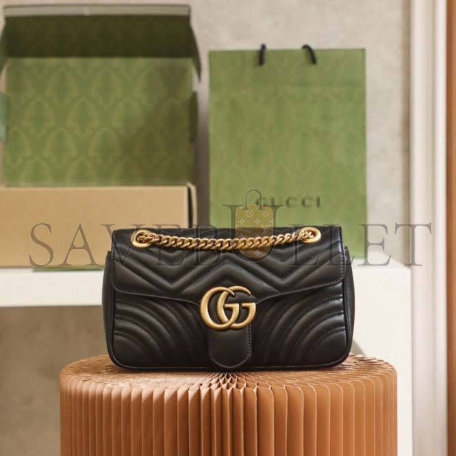 G*u*i marmont small matelasse shoulder bag 443497 (26*14*7cm)